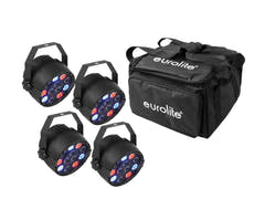 EUROLITE Set 4x LED PARty Spot + mjuk väska