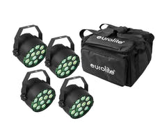 EUROLITE Set 4x LED PARty TCL Spot + Mjuk väska