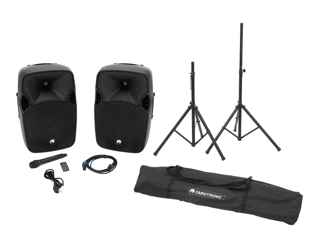 OMNITRONIC set XFM-212AP + högtalarstativ MOVE MK2
