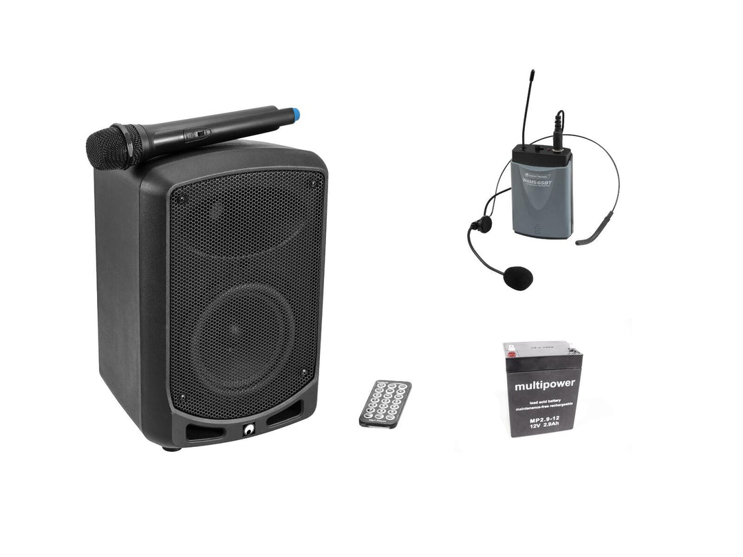 OMNITRONIC Set WAMS-65BT + Bodypack-sändare inklusive headset + batteri
