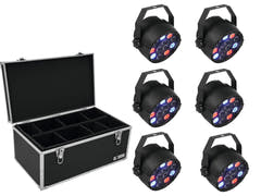 EUROLITE Set med 6x LED PARty Spot + fodral TDV-1