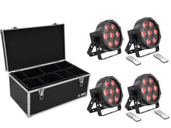 EUROLITE set 4x LED SLS-7 HCL-golvspot + väska TDV-1