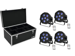 EUROLITE Set 4x LED SLS-603 TCL UV-golv + fodral TDV-1