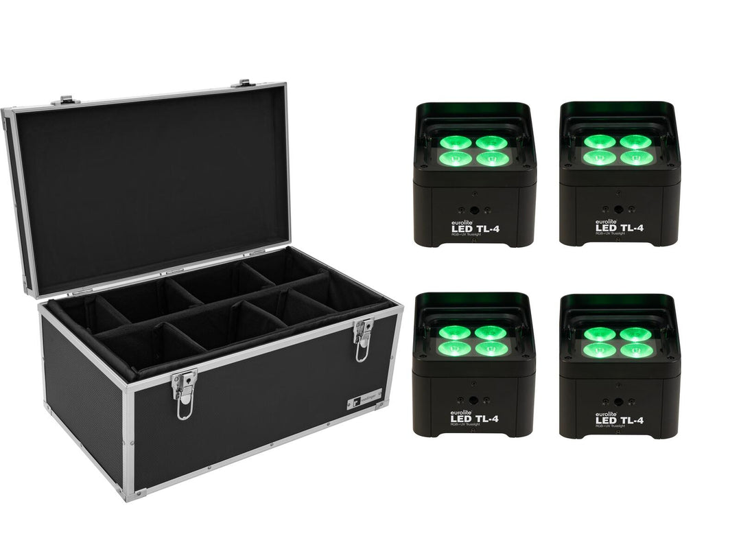 EUROLITE Set med 4x LED TL-4 Trusslight + fodral