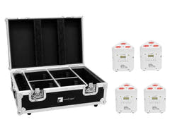 EUROLITE Set med 4x AKKU TL-3 TCL white + case med laddningsfunktion