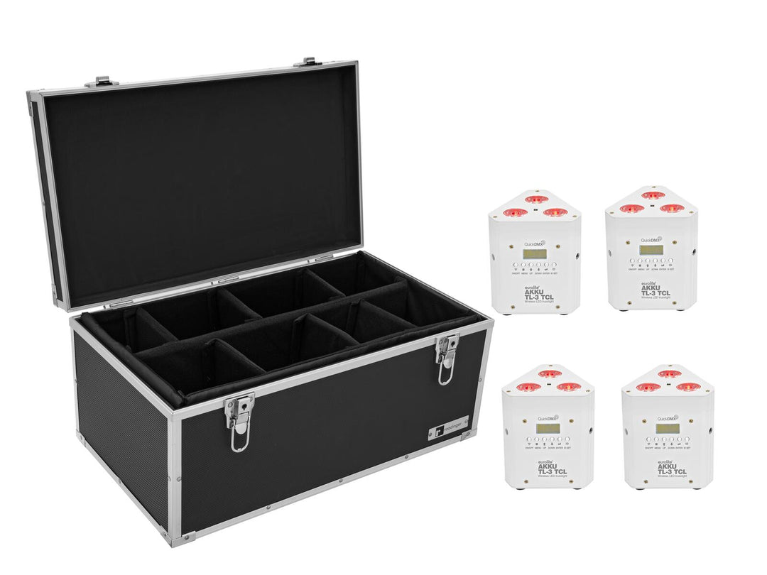 EUROLITE Set 4x AKKU TL-3 TCL vit + fodral TDV-1