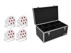 EUROLITE set 4x LED SLS-7 HCL-golvspot vit + väska