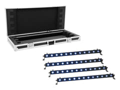 EUROLITE Set 4x LED BAR-12 QCL RGB+UV Bar + väska