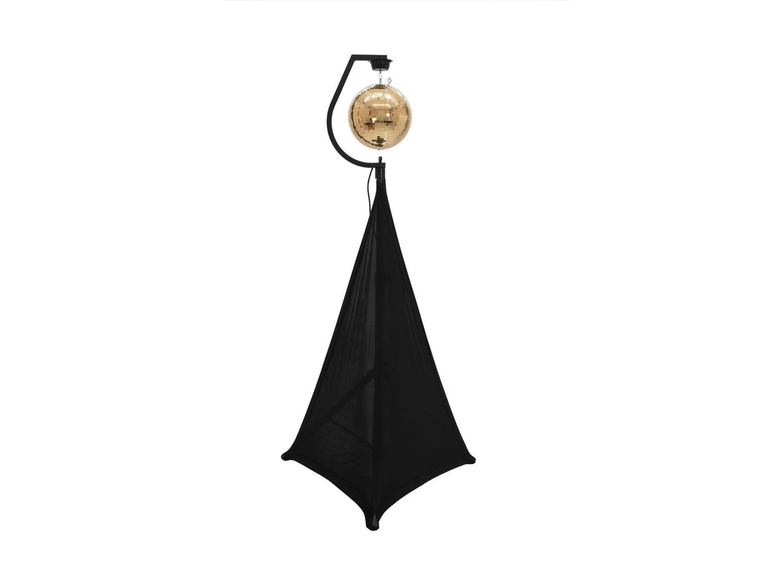 EUROLITE Set spegelkula 30cm guld med stativ och svart cover för stativ