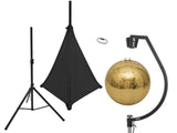 EUROLITE Set spegelkula 50cm guld med stativ och svart cover för stativ