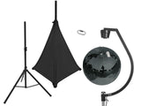 EUROLITE Set spegelkula 50cm svart med stativ och svart cover för stativ