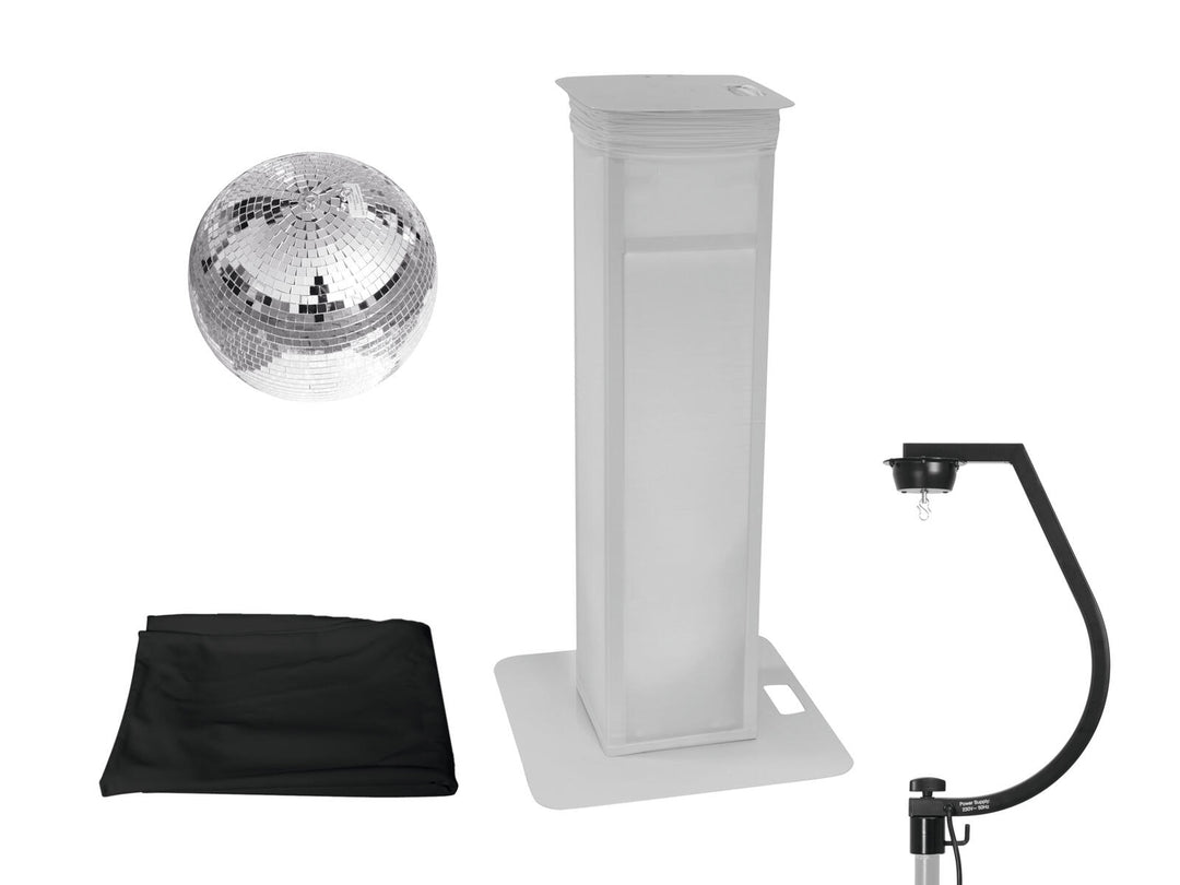 EUROLITE Set Mirror ball 30cm with stage Stativ variable + Cover black