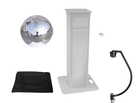 EUROLITE Set Mirror ball 50cm med variabelt scenstativ + Cover black
