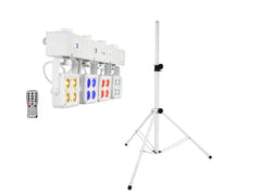 EUROLITE Set LED KLS-180 white + BS-2 EU högtalarstativ white
