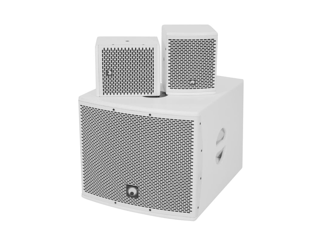 OMNITRONIC Set MOLLY-12A Aktiv subwoofer + 2x MOLLY-6 toppar 8 ohm, vit