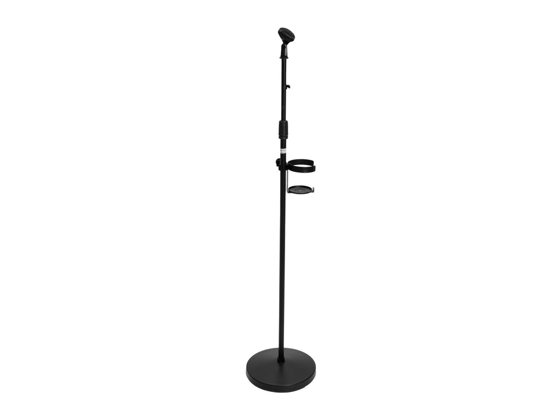 OMNITRONIC Set microphone stativ för desinfektionsmedel, svart