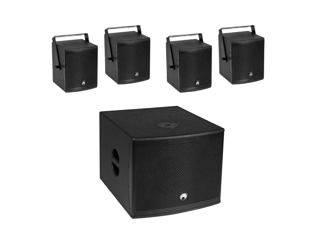 OMNITRONIC Set MOLLY-12A Aktiv subwoofer + 4x MOLLY-6 toppar 8 ohm, svart