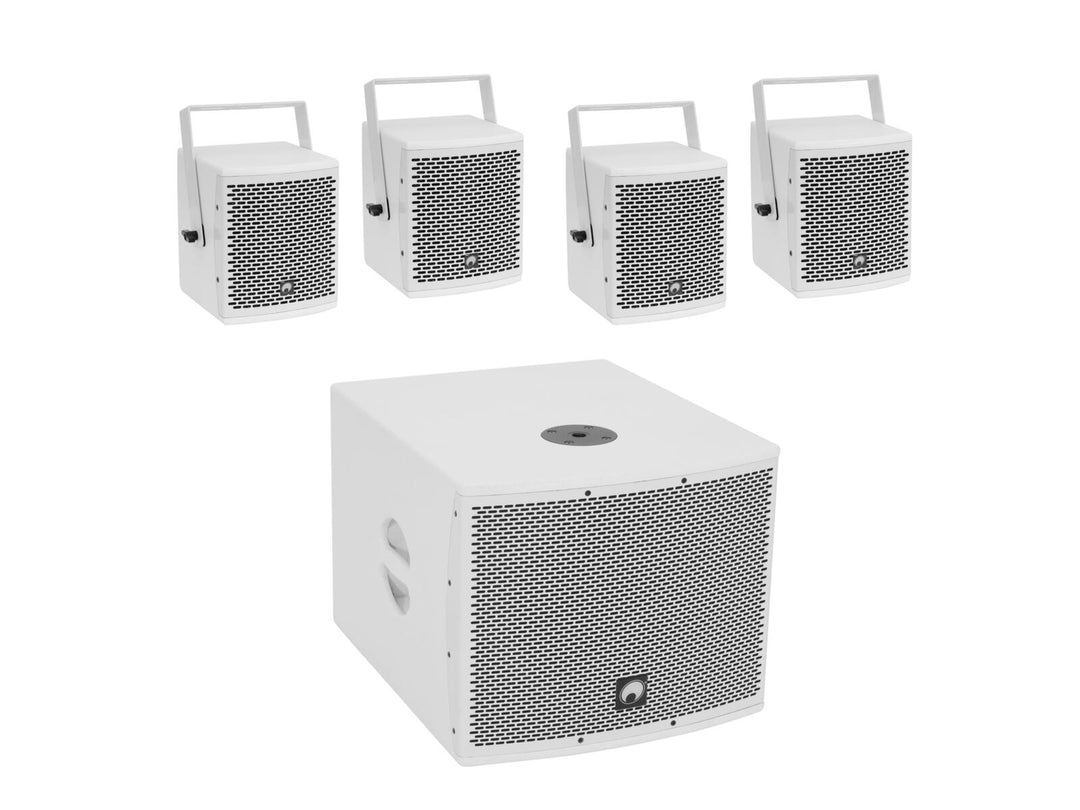 OMNITRONIC Set MOLLY-12A aktiv subwoofer + 4x MOLLY-6 Top 8 ohm, vit