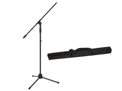 OMNITRONIC Set Mikrofonstativ MS-2A med bom bk + väska