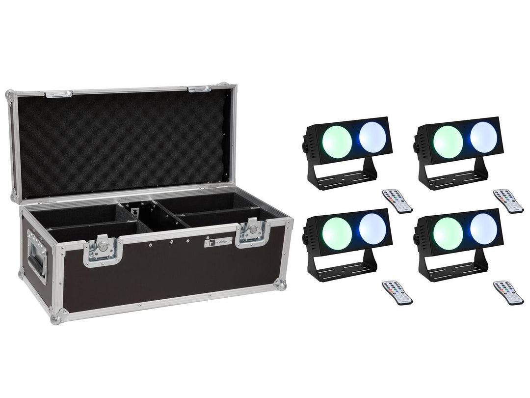 EUROLITE Set 4x LED CBB-2 COB RGB Bar + fodral