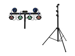 EUROLITE Set LED KLS Laser Bar Next FX Light Set + STV-60-WOT EU Steel Stand svart