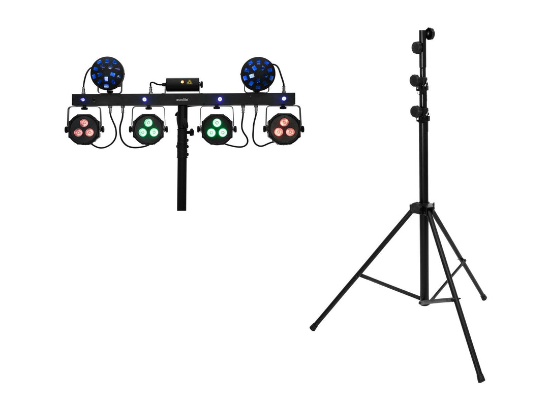 EUROLITE Set LED KLS Laser Bar Next FX Light Set + STV-60-WOT EU Steel Stand svart