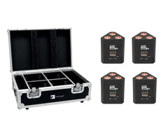 EUROLITE Set 4x AKKU TL-3 QCL RGB+UV Trusslight + Case med laddningsfunktion