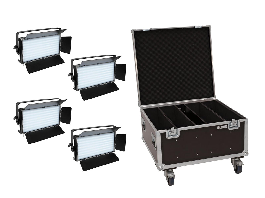 EUROLITE set med 4x LED PLL-480 QCL-panel + case