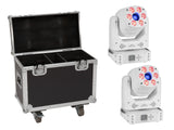 EUROLITE Set 2x LED TMH-H90 Hybrid Moving Head Spot/Wash COB wh + Case