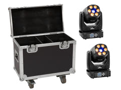 EUROLITE Set 2x LED TMH-H90 + Case med hjul