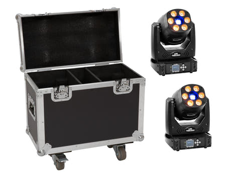 EUROLITE Set 2x LED TMH-H90 + Case med hjul