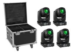 EUROLITE Set 4x LED TMH-B90 + Case med hjul