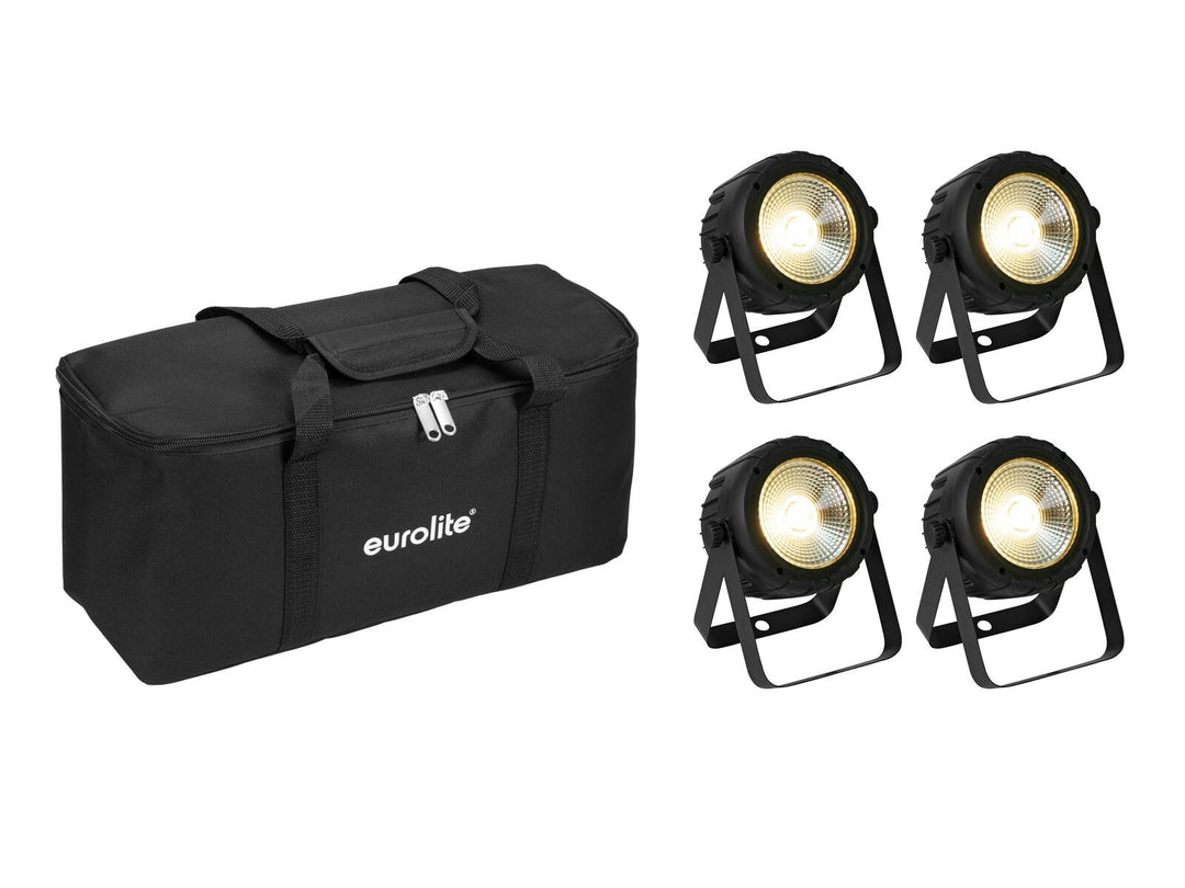 EUROLITE Set 4x LED PARty Spot COB + Mjuk väska