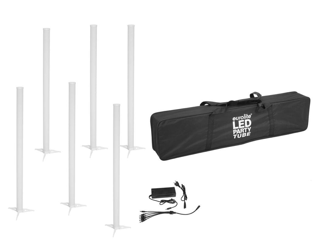 EUROLITE Set 6x AKKU LED Party Tube IR + laddare + mjuk väska
