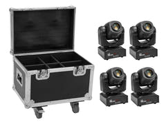 EUROLITE Set 4x LED TMH-S60 Movingheads-Spot + Case