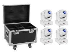 EUROLITE Set 4x LED TMH-S60 Movingheads Spot wh + Case