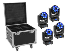 EUROLITE Set med 4x LED TMH-H240 Beam/Wash/Flower Effect + väska