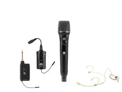 OMNITRONIC Set FAS TWO + Dyn. trådlös mikrofon + BP + headset 660-690MHz