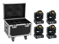 EUROLITE Set 4x LED TMH-17 Spot + Case med hjul