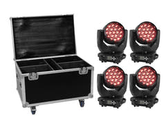 EUROLITE Set 4x LED TMH-X4 + Fodral med hjul