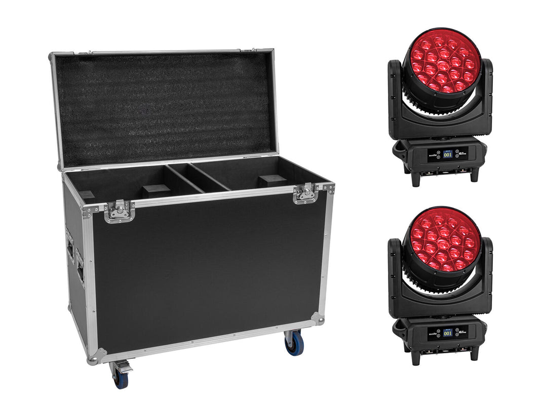 EUROLITE Set 2x LED IP TMH-H760 + Case med hjul