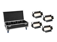 EUROLITE Set 4x LED PLL-576 CW/WW Panel + väska med hjul