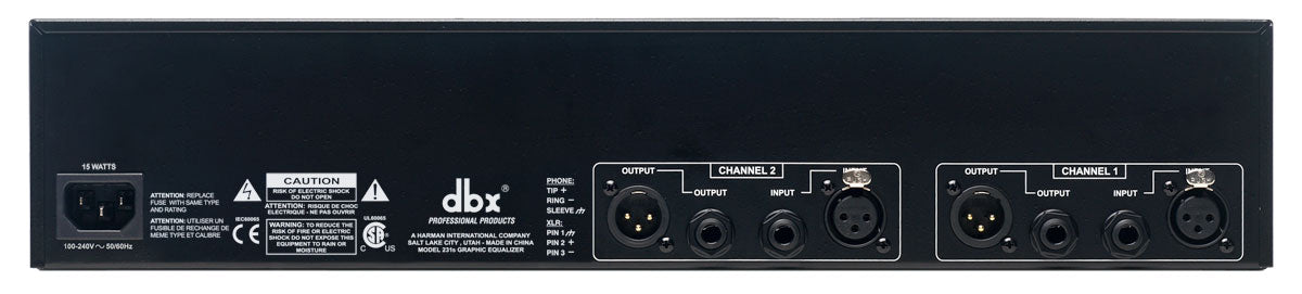 dbx 231S 2x 31-bands grafisk equalizer