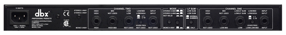 dbx 234S Stereo 2/3 Way, Mono 4-Way Divider