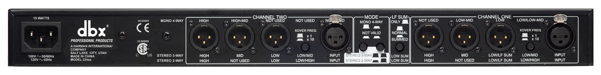 dbx 234XS Stereo 2/3 Way, Mono 4-Way Divider