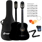 SUPRIMO CGS3 BK 4/4 klassisk guitar sort til indlæring