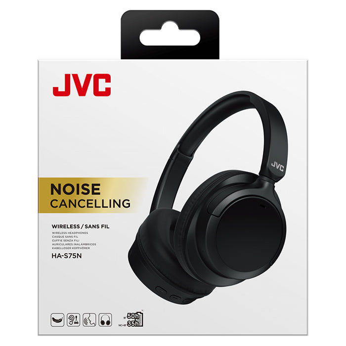 JVC HA-S75 Over Ear Noise Cancelling Headphones svart