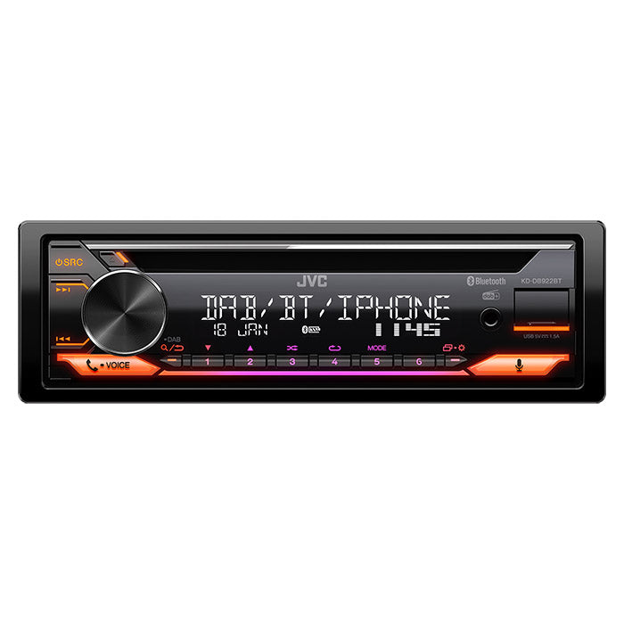 JVC KD-DB922BT bilradio med CD/RDS-tuner DAB+/DMB 4x50w