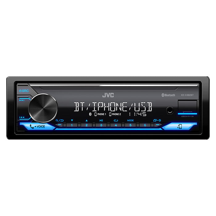 JVC KD-X382BT bilradio med RDS-tuner och Bluetooth 100mm