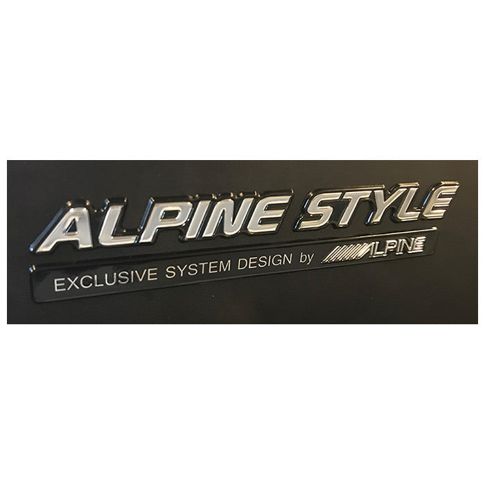Alpine Style emblem svart/krom